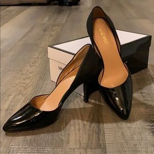 Nine West Black Leather Heels